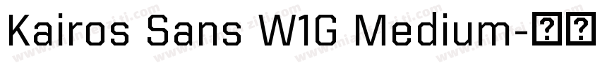 Kairos Sans W1G Medium字体转换